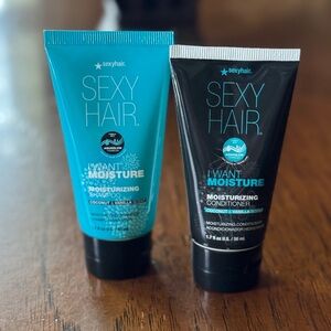 Sexy Hair I Want Moisture Moisturizing Shampoo & Conditioner Deluxe Samples